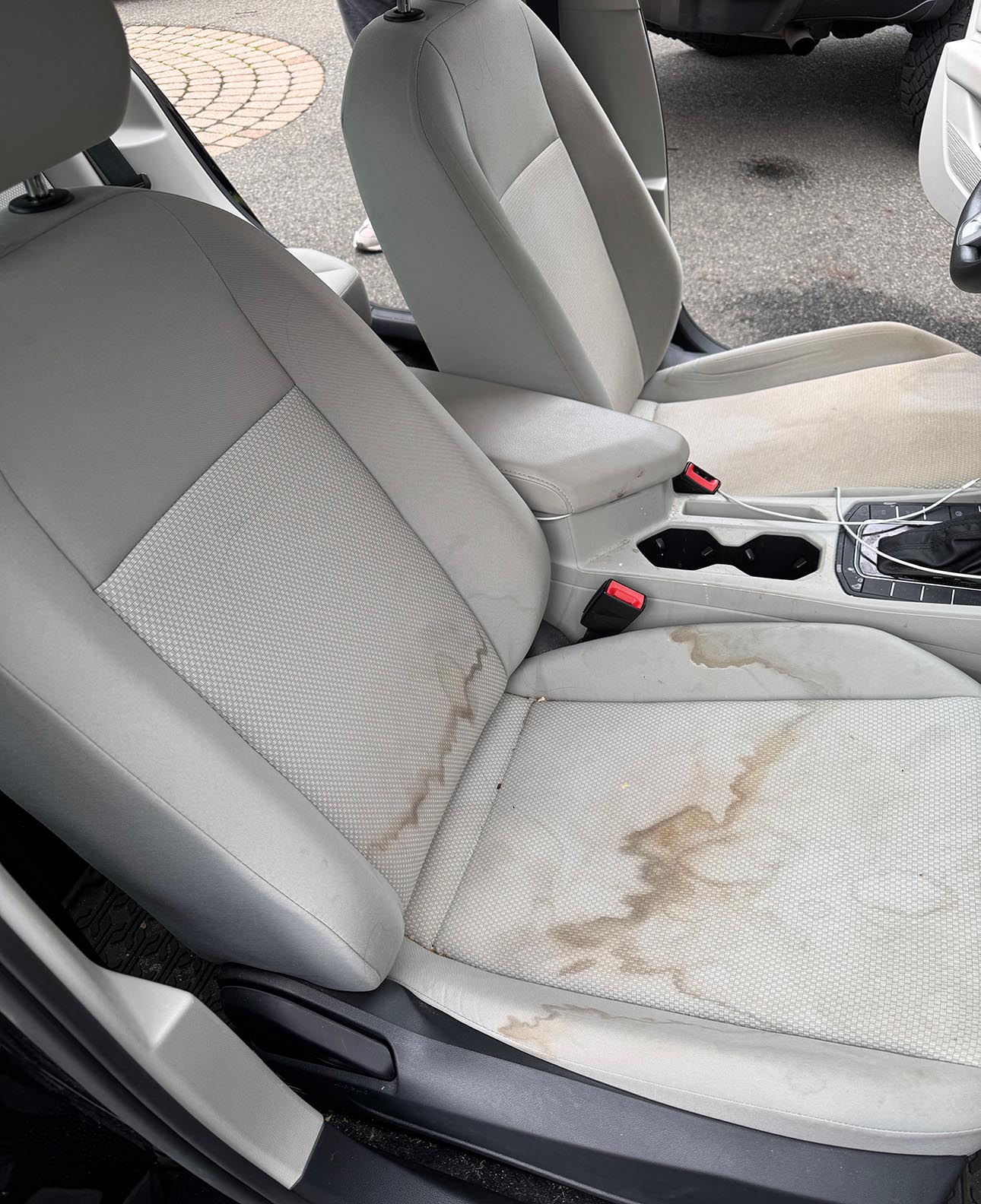 stained seats