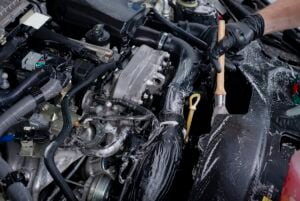 Engine bay cleaning service by Cab Auto Detailing in New Jersey NJ for improved vehicle performance